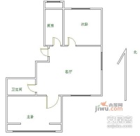 长安新城冷夏园2室1厅1卫107㎡户型图