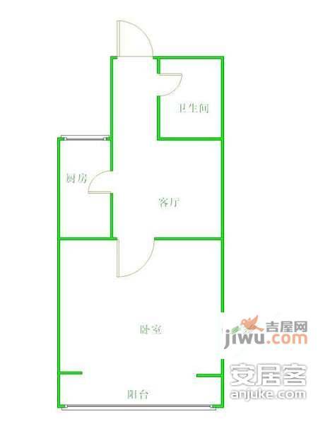 小屯路东里1室1厅1卫67㎡户型图