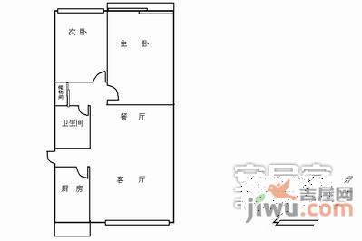 小屯路东里2室2厅1卫户型图