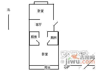 青塔西里2室1厅1卫112㎡户型图