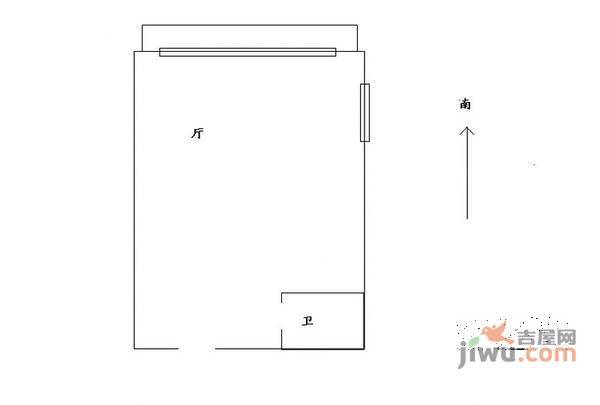 天龙华鹤1室1厅1卫85㎡户型图