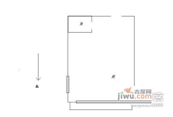 天龙华鹤1室1厅1卫85㎡户型图