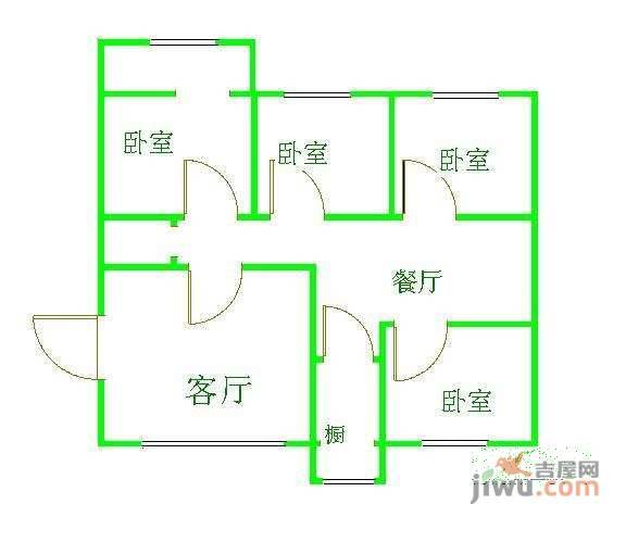 怡海花园富润园4室2厅2卫258㎡户型图