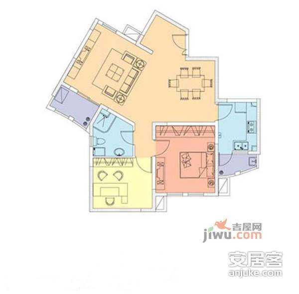 新城市经典3室1厅1卫109㎡户型图