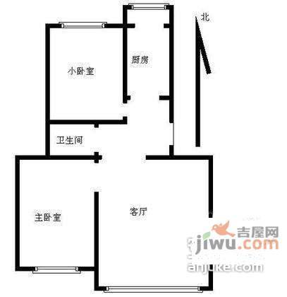 长丰园新一区2室1厅1卫93㎡户型图