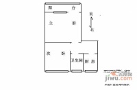 北大地二里2室1厅1卫140㎡户型图