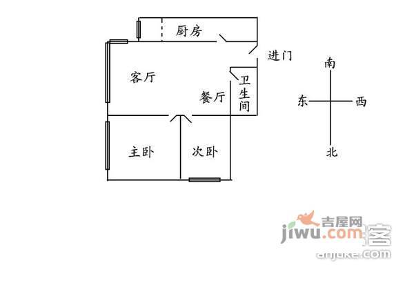 永善里小区2室1厅1卫110㎡户型图