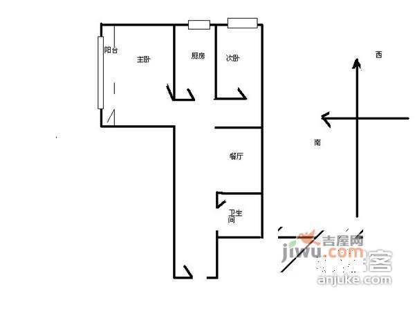 永善里小区1室1厅1卫70㎡户型图