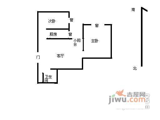 庄维三期2室1厅1卫115㎡户型图