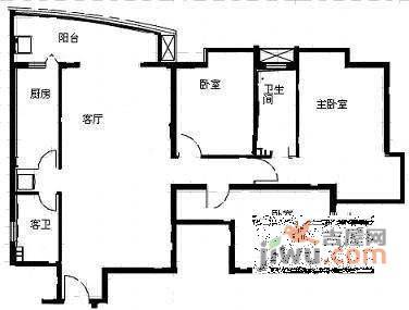 慧时欣园二期3室2厅2卫户型图