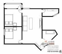 建欣苑六里2室1厅1卫71㎡户型图