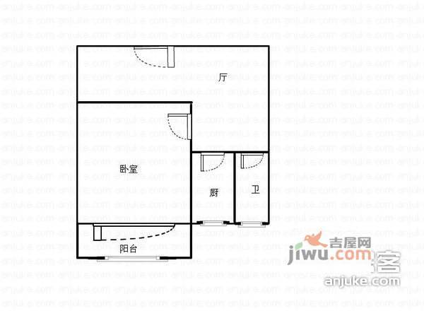 大红门南里1室1厅1卫户型图