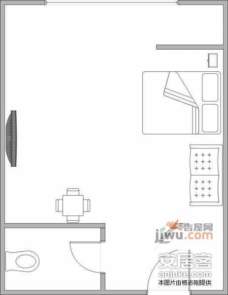 万盛家园1室0厅1卫40㎡户型图