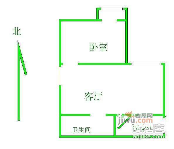 四方景园1室1厅1卫69㎡户型图