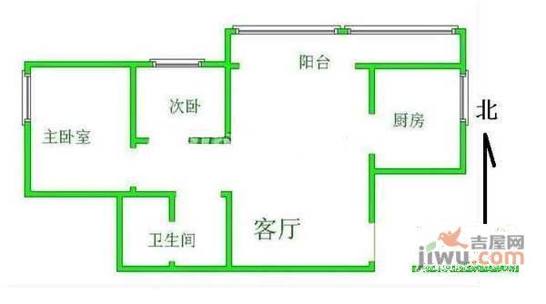 四方景园2室1厅1卫113㎡户型图