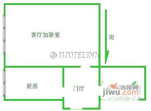 四方景园1室1厅1卫69㎡户型图