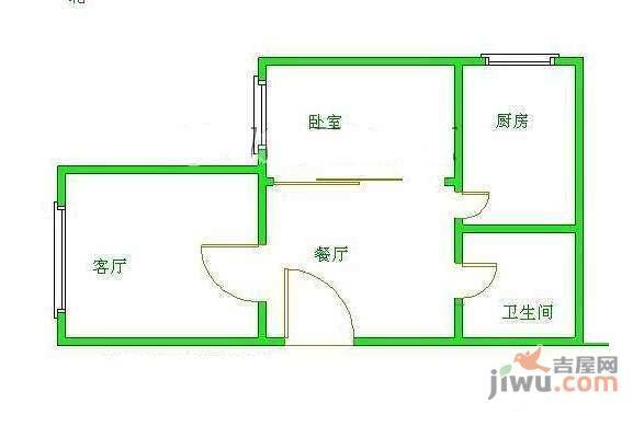 四方景园1室1厅1卫69㎡户型图