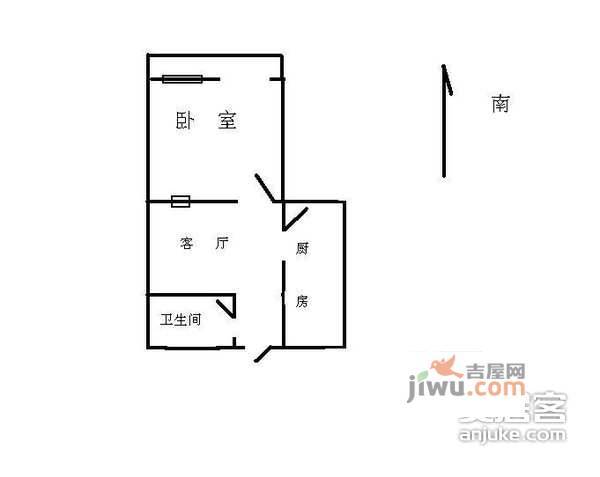 横七条40号小区2室1厅1卫户型图