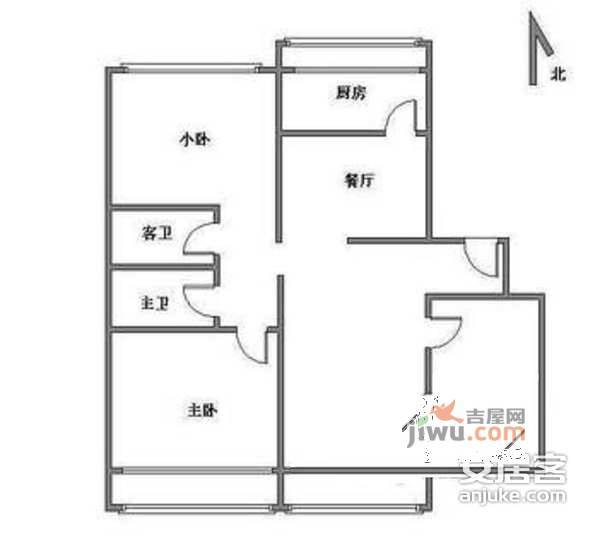 金融苑3室2厅2卫户型图