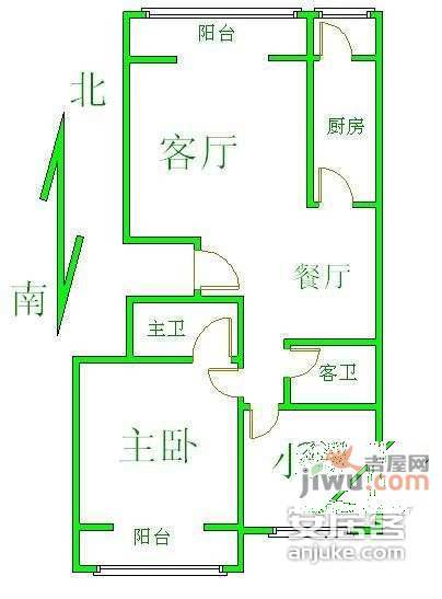 筑梦园2室2厅2卫123㎡户型图