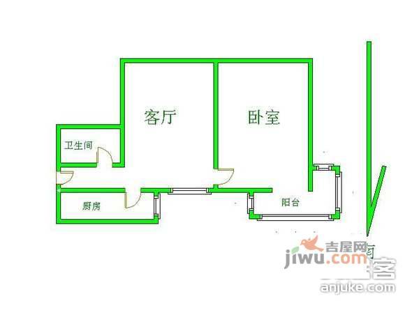 方南家园1室1厅1卫79㎡户型图