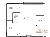 方南家园2室1厅1卫107㎡户型图