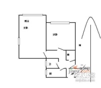 刘家窑北里小区2室1厅1卫64㎡户型图