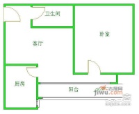 马家堡嘉园1室1厅1卫50㎡户型图