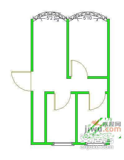 城南嘉园三期1室1厅1卫75㎡户型图