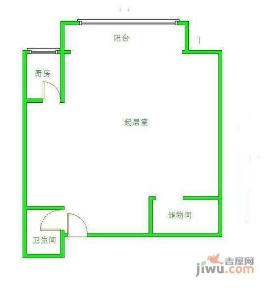 怡然家园1室1厅1卫91㎡户型图