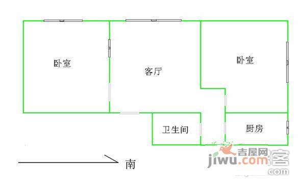 西马小区2室1厅1卫83㎡户型图