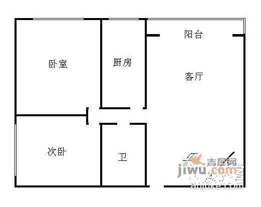 未来662室1厅1卫98㎡户型图