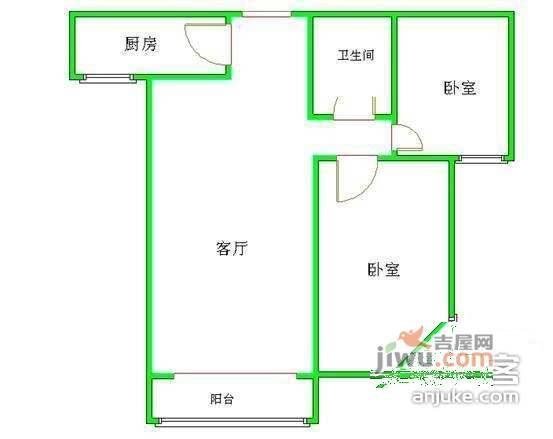 远洋自然2室1厅1卫138㎡户型图