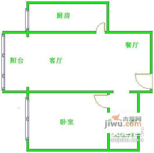 远洋自然1室1厅1卫84㎡户型图