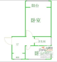 海户西里172室1厅1卫76㎡户型图