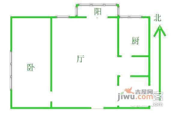 东丽温泉家园1室1厅1卫68㎡户型图