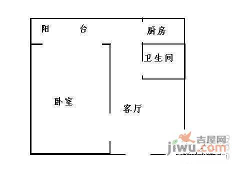 大井中里1室1厅1卫63㎡户型图