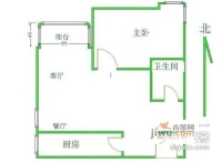 金唐国际公寓1室1厅1卫62㎡户型图