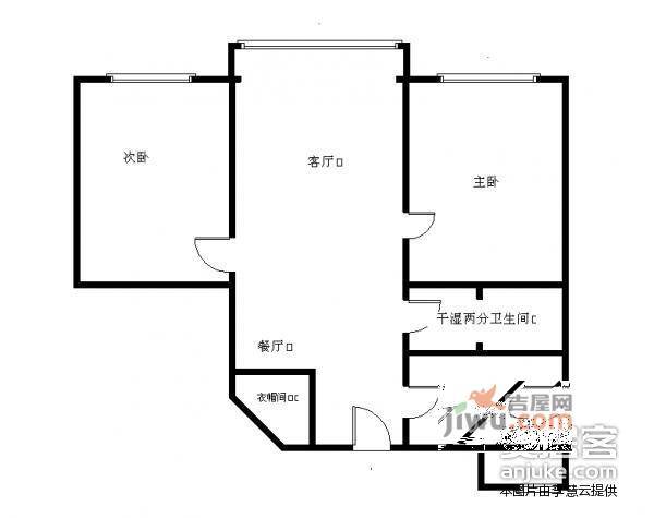 庄维多摩市2室2厅2卫123㎡户型图