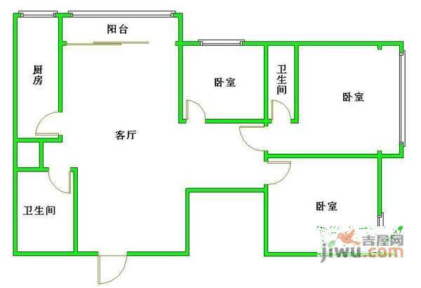 莲香园3室1厅2卫146㎡户型图