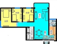 莲香园3室2厅1卫180㎡户型图