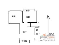 建茗苑2室1厅1卫77㎡户型图