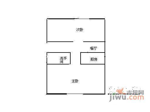 六里桥七号院2室1厅1卫72㎡户型图