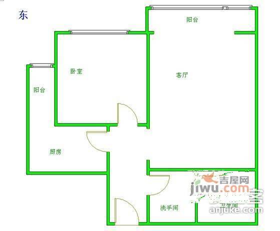 西罗园三区2室2厅1卫户型图