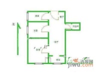 京品小区2室1厅1卫107㎡户型图