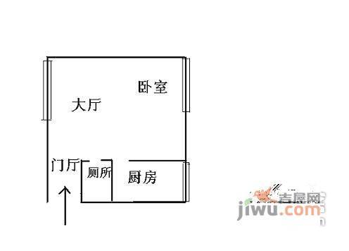 芳泽园1室1厅1卫户型图