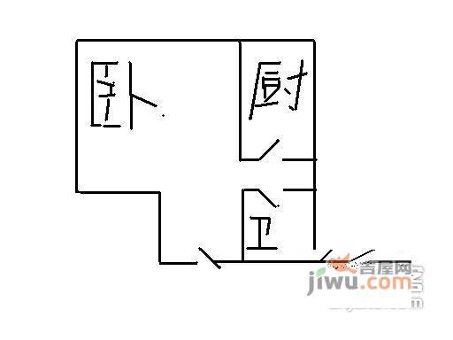 芳泽园1室0厅1卫户型图