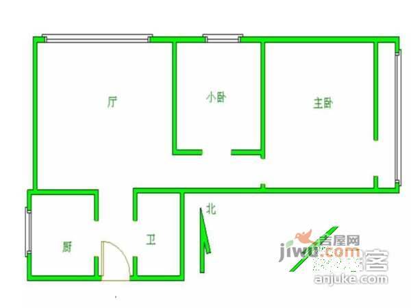 广顺园2室1厅1卫165㎡户型图