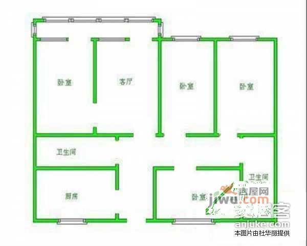 芳群园二区4室2厅2卫126㎡户型图