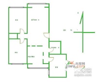 嘉和人家翠庭园3室1厅1卫121㎡户型图